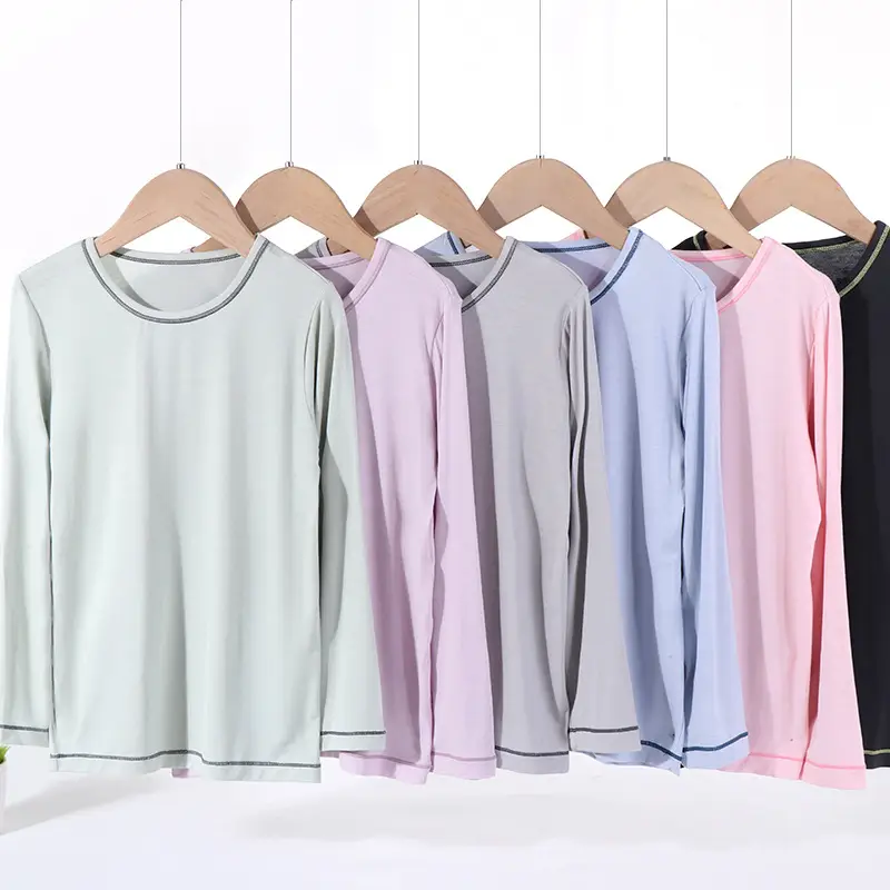 Children Long Sleeve T-Shirt Soft Modal Pink - Image 9