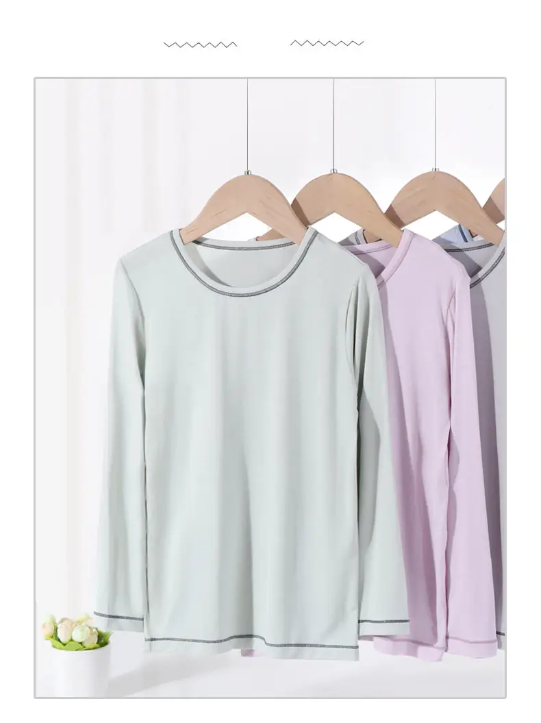 Children Long Sleeve T-Shirt Soft Modal Pink — feature 15