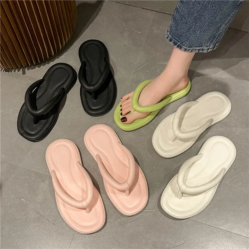 New Green Flip-Flops for Women Beach Wear