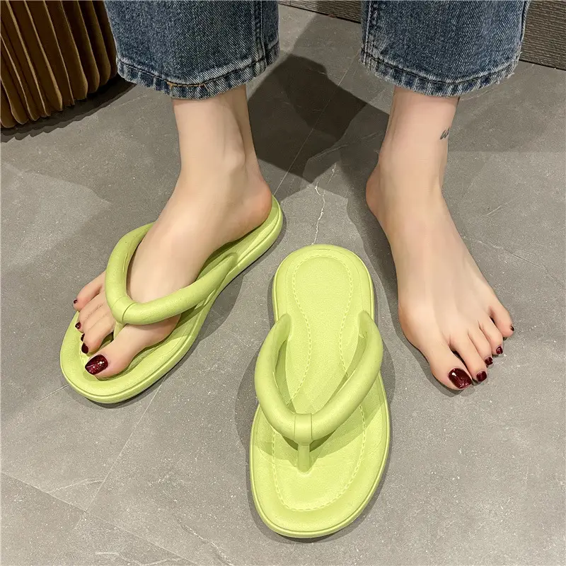 New Green Flip-Flops for Women Beach Wear