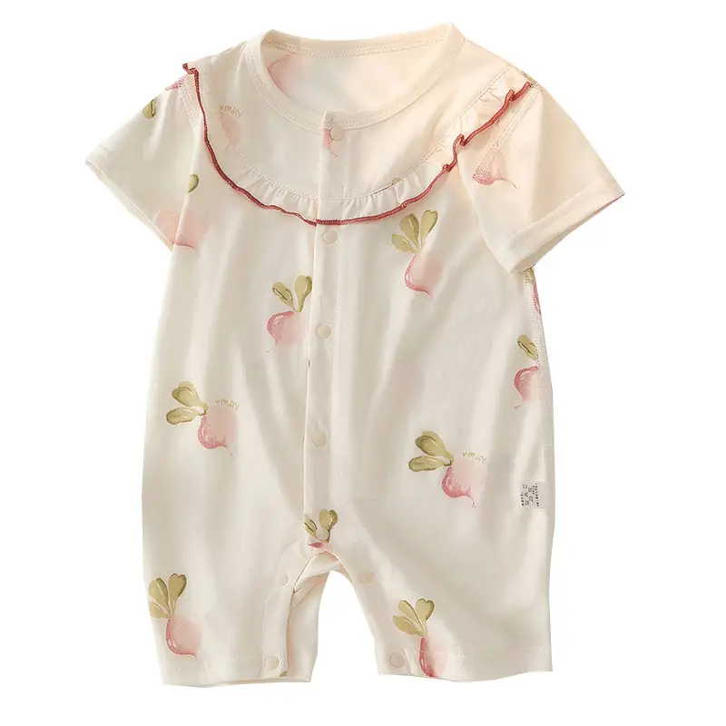 Baby Cotton Floral Jumpsuit Summer Pajamas - Image 7