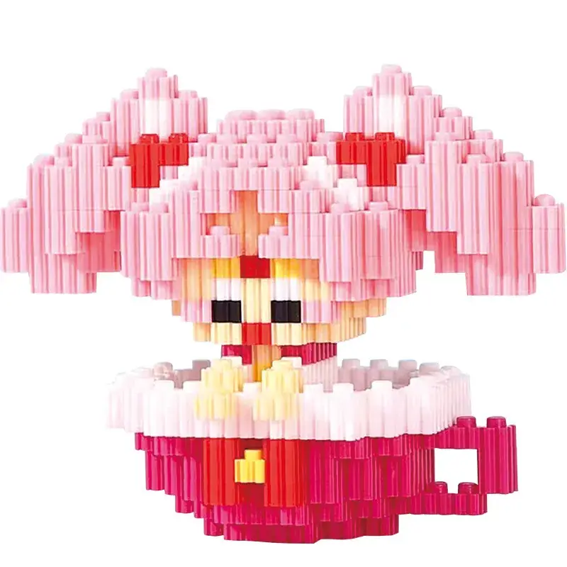 Pink Micro-Particle Building Blocks for Kids