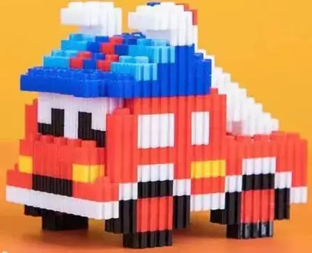 Pink Micro-Particle Building Blocks for Kids