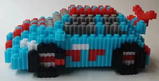 Pink Micro-Particle Building Blocks for Kids