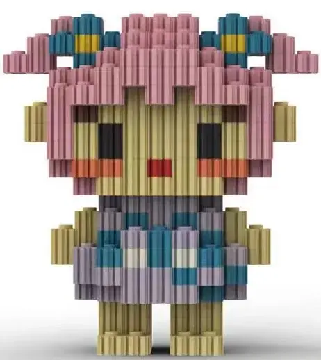 Pink Micro-Particle Building Blocks for Kids