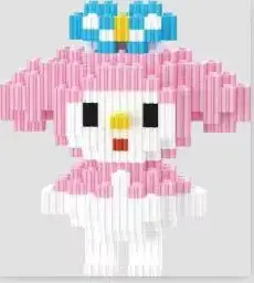 Pink Micro-Particle Building Blocks for Kids