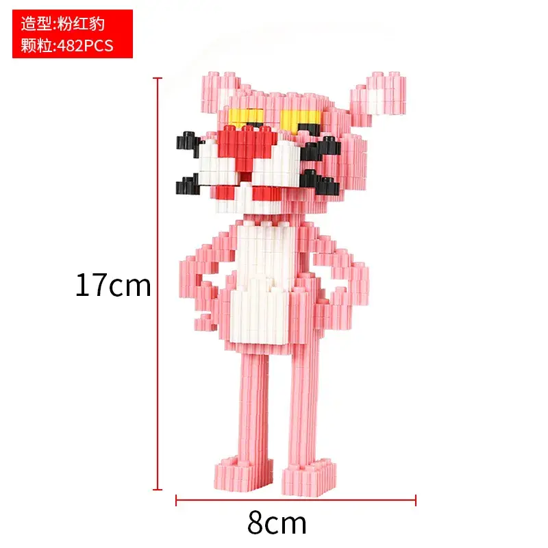 Pink Micro-Particle Building Blocks for Kids