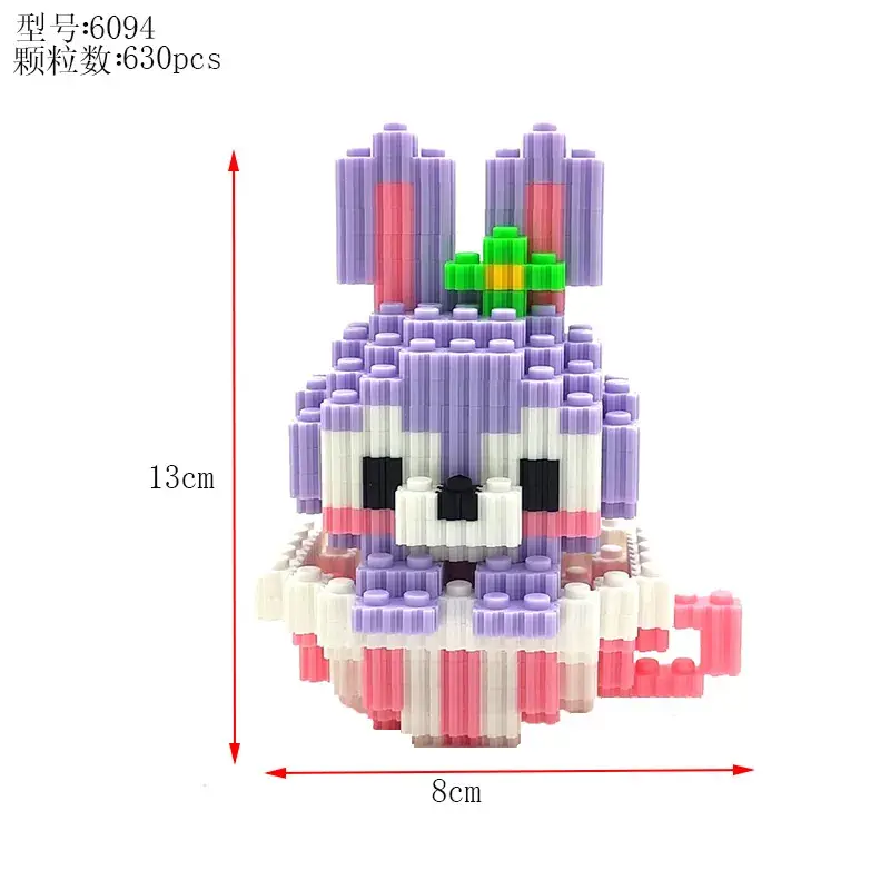 Pink Micro-Particle Building Blocks for Kids