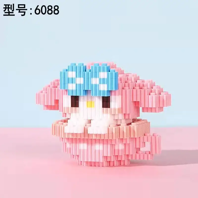 Pink Micro-Particle Building Blocks for Kids
