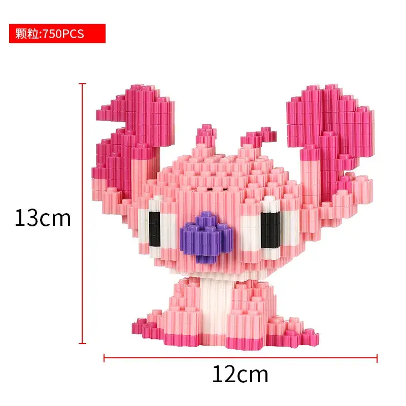 Pink Micro-Particle Building Blocks for Kids