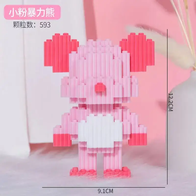 Pink Micro-Particle Building Blocks for Kids