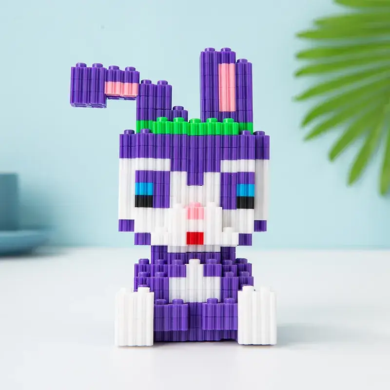 Pink Micro-Particle Building Blocks for Kids