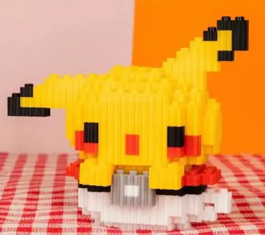 Pink Micro-Particle Building Blocks for Kids