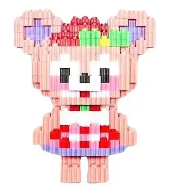 Pink Micro-Particle Building Blocks for Kids