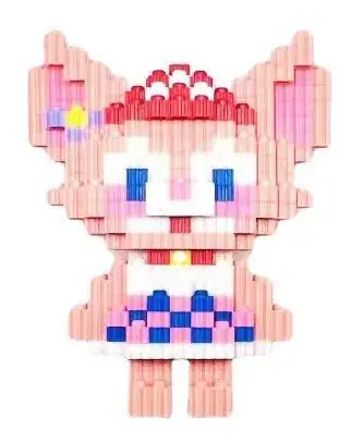 Pink Micro-Particle Building Blocks for Kids