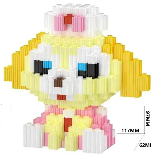 Pink Micro-Particle Building Blocks for Kids