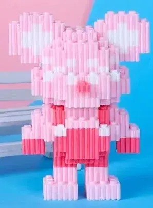 Pink Micro-Particle Building Blocks for Kids