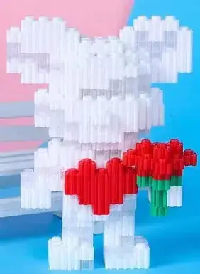 Pink Micro-Particle Building Blocks for Kids