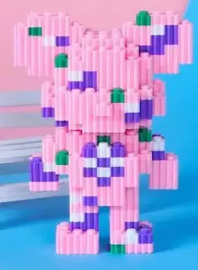Pink Micro-Particle Building Blocks for Kids