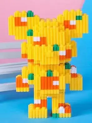Pink Micro-Particle Building Blocks for Kids