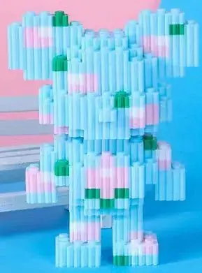 Pink Micro-Particle Building Blocks for Kids
