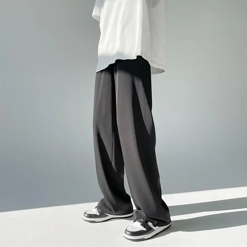 Men Ice Silk Wide Leg Pants Loose Draping Summer Casual - Image 14