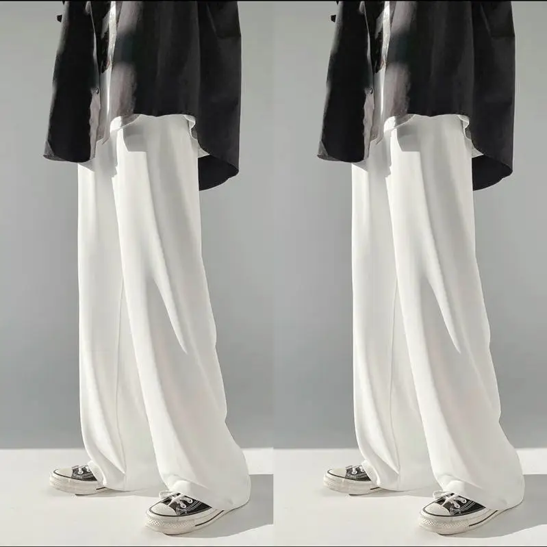 Men Ice Silk Wide Leg Pants Loose Draping Summer Casual - Image 6