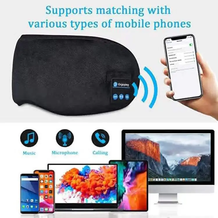 3D Bluetooth Eye Mask Smart Wireless Music Call Ear Mask - Image 9