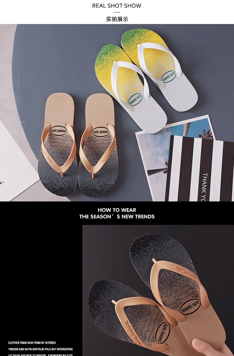Men's Glitter Flip Flops Summer Non-Slip Beach Wear — feature 10