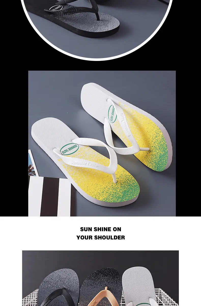 Men's Glitter Flip Flops Summer Non-Slip Beach Wear — feature 14