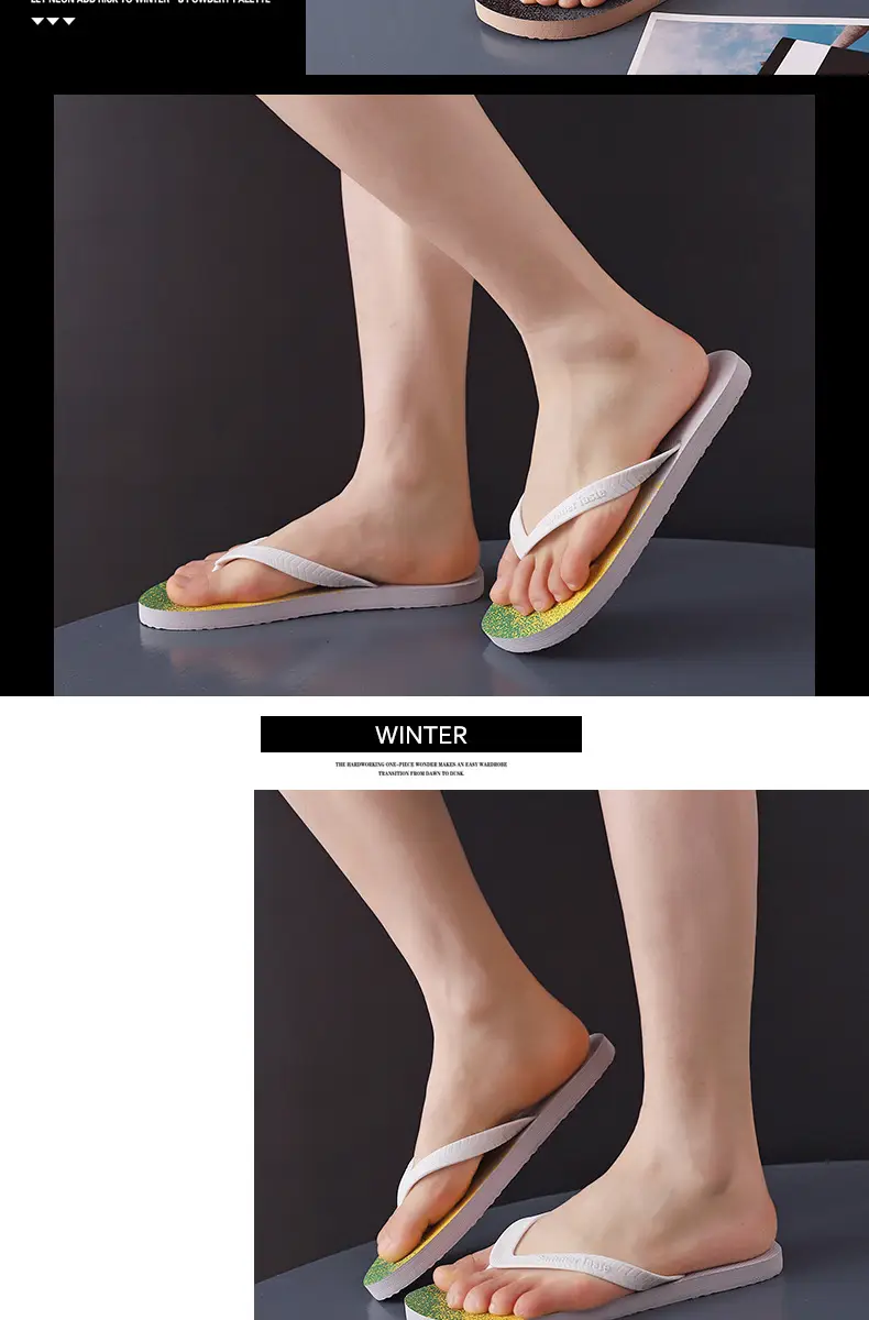 Men's Glitter Flip Flops Summer Non-Slip Beach Wear — feature 17