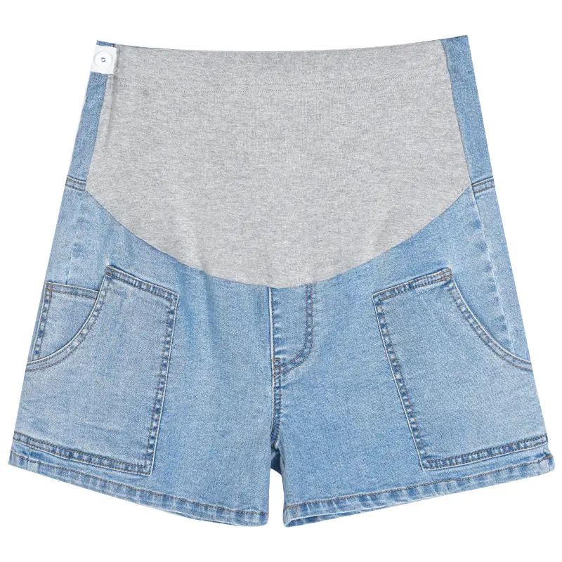 New Pregnant Women Denim Shorts Summer Plus Size High Stretch - Image 5