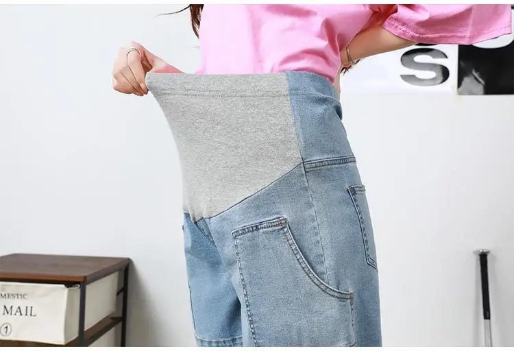 New Pregnant Women Denim Shorts Summer Plus Size High Stretch — feature 18
