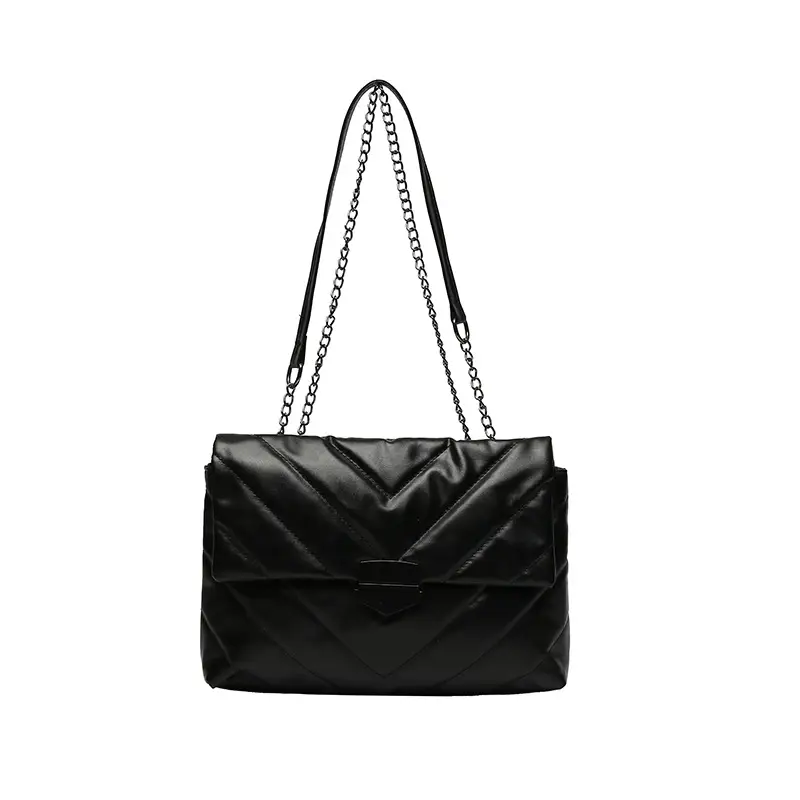 Black Quilted Crossbody Bag for Women 2023