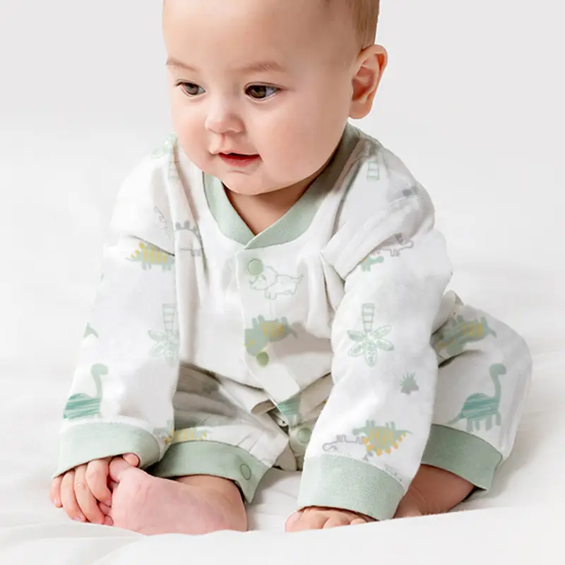 Wuawua Spring Baby Cotton Jumpsuit Pajamas - Image 4