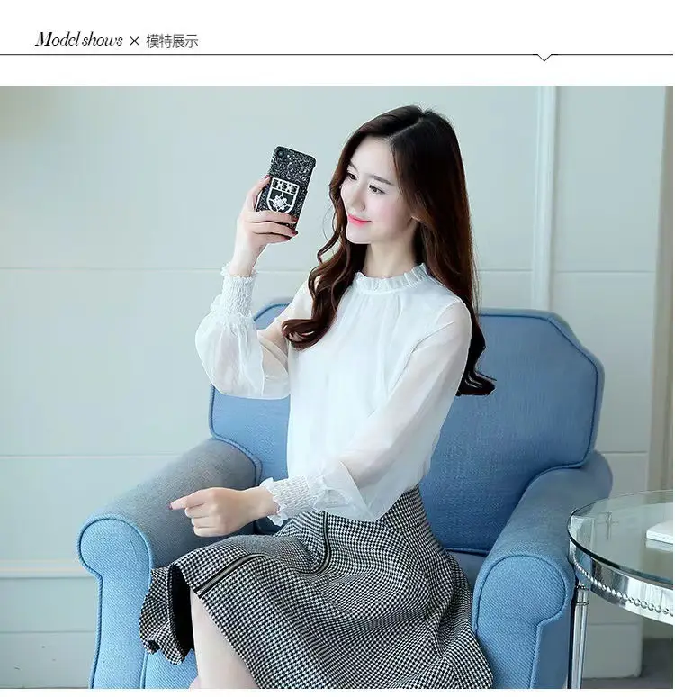 Women's White Chiffon High Neck Top Spring Fall 2025 — feature 21