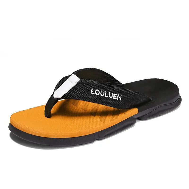 Vietnam Black Orange Men's Flip Flops Summer Wear