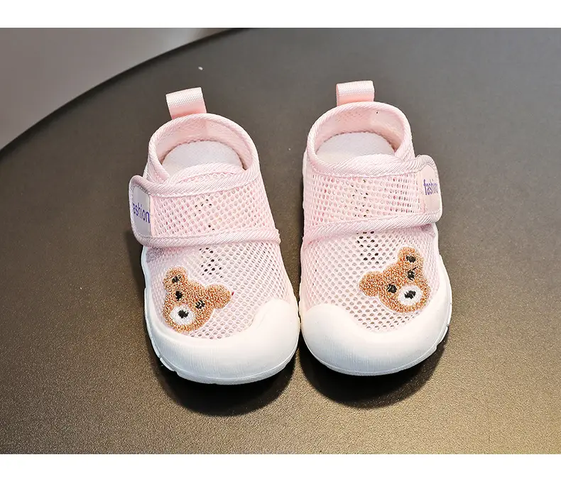 Bear Sports soft bottom single mesh breathable summer 1-2 years old boys and girls toddler shoes soft bottom baby indoor mesh shoes — feature 14
