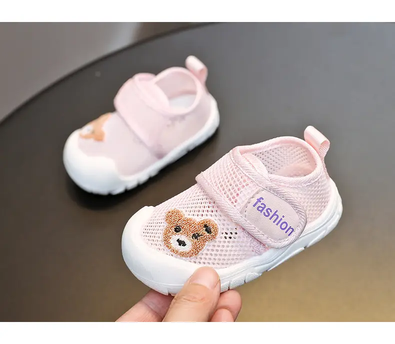 Bear Sports soft bottom single mesh breathable summer 1-2 years old boys and girls toddler shoes soft bottom baby indoor mesh shoes — feature 15