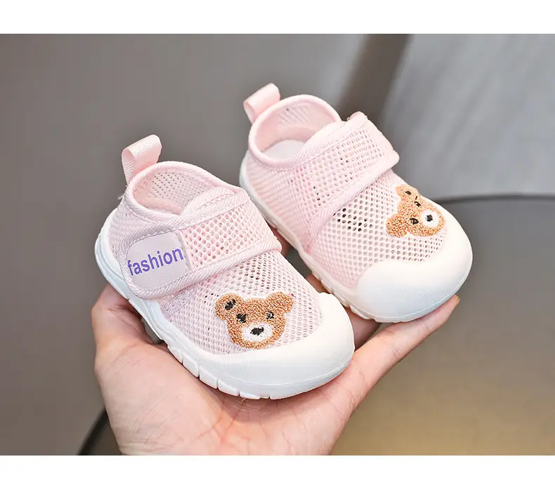 Bear Sports soft bottom single mesh breathable summer 1-2 years old boys and girls toddler shoes soft bottom baby indoor mesh shoes — feature 16