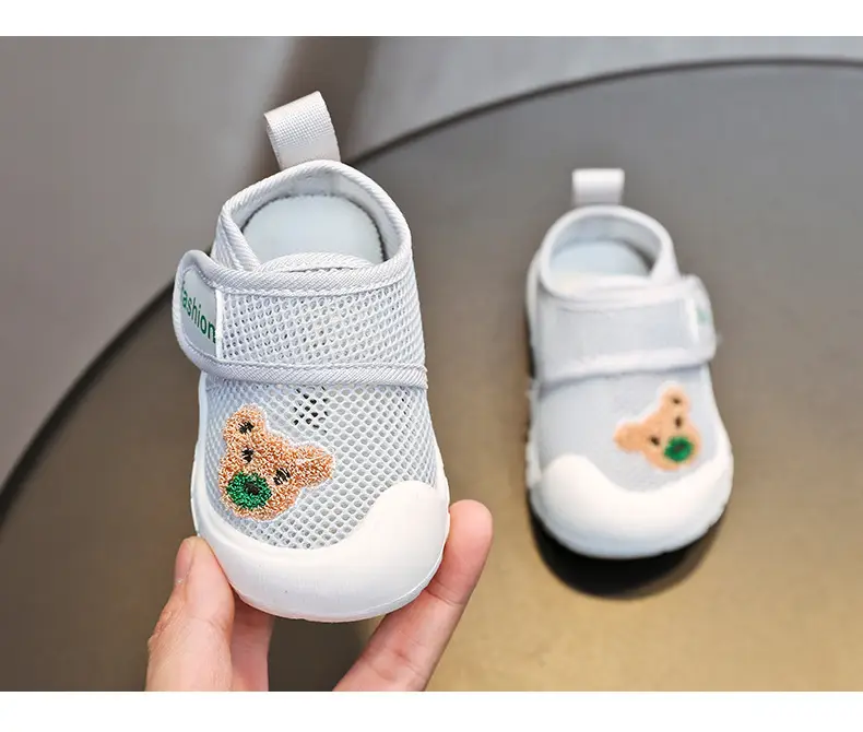 Bear Sports soft bottom single mesh breathable summer 1-2 years old boys and girls toddler shoes soft bottom baby indoor mesh shoes — feature 18