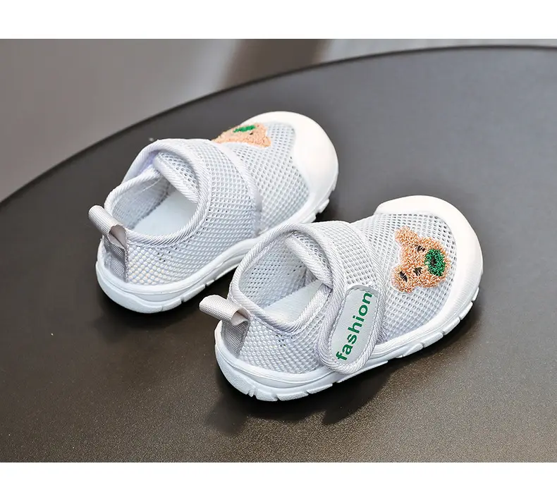 Bear Sports soft bottom single mesh breathable summer 1-2 years old boys and girls toddler shoes soft bottom baby indoor mesh shoes — feature 19
