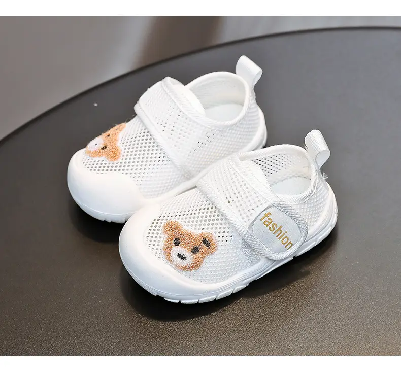 Bear Sports soft bottom single mesh breathable summer 1-2 years old boys and girls toddler shoes soft bottom baby indoor mesh shoes — feature 9