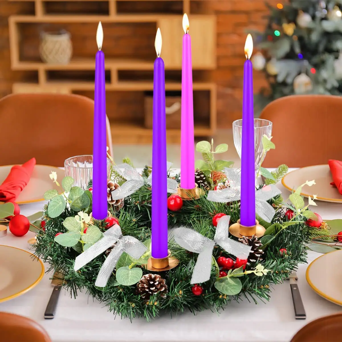 Christmas Ribbon Wreath for Home Decoration — feature 3