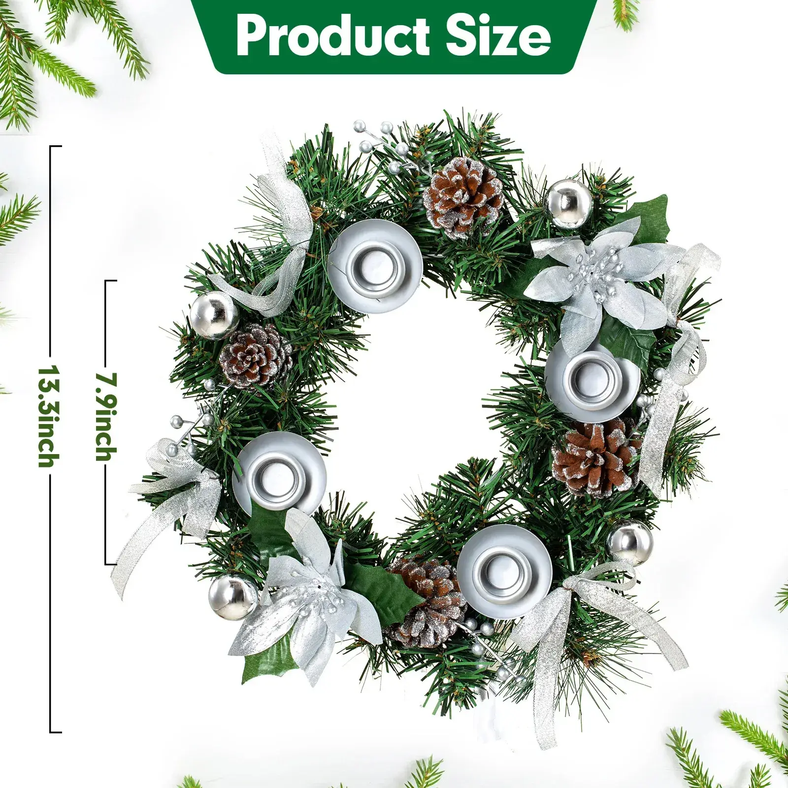 Christmas Ribbon Wreath for Home Decoration - Image 12
