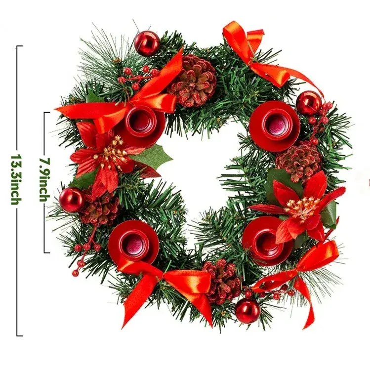 Christmas Ribbon Wreath for Home Decoration - Image 13