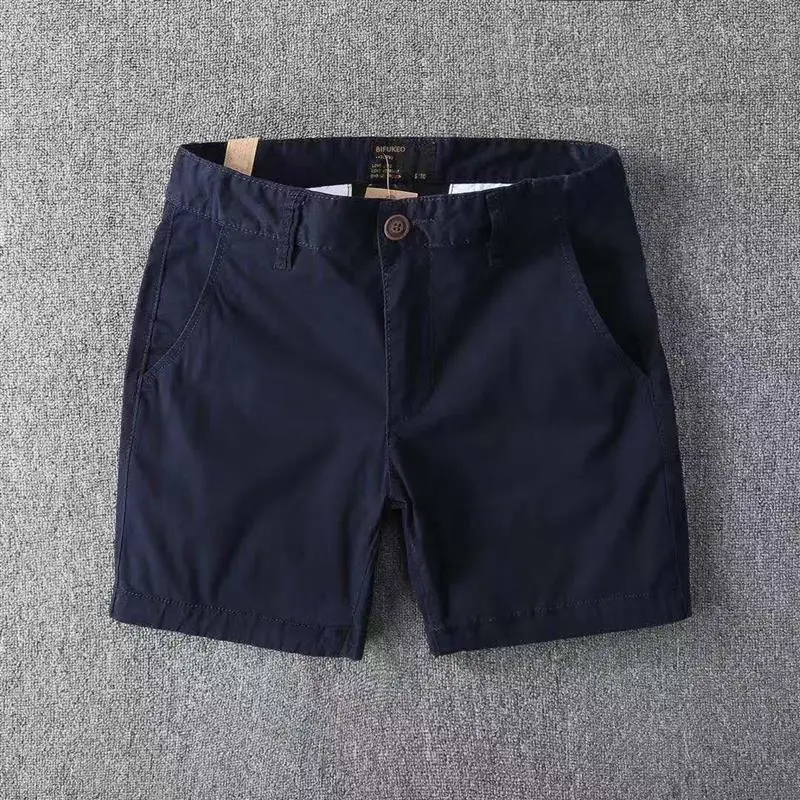 Men Cotton Shorts Green 2023 Summer Casual