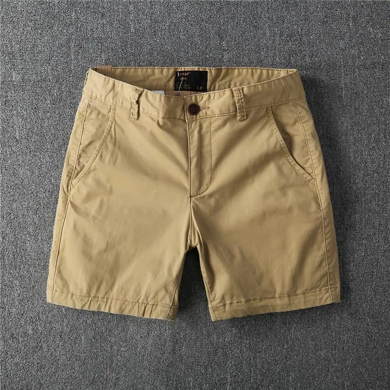 Men Cotton Shorts Green 2023 Summer Casual