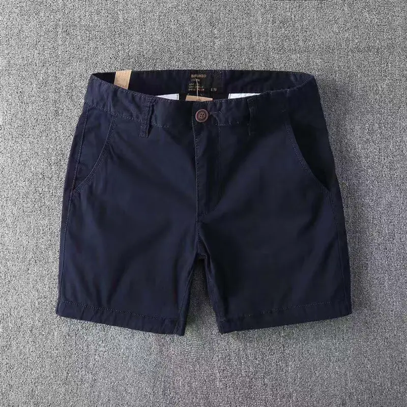 Men Cotton Shorts Green 2023 Summer Casual