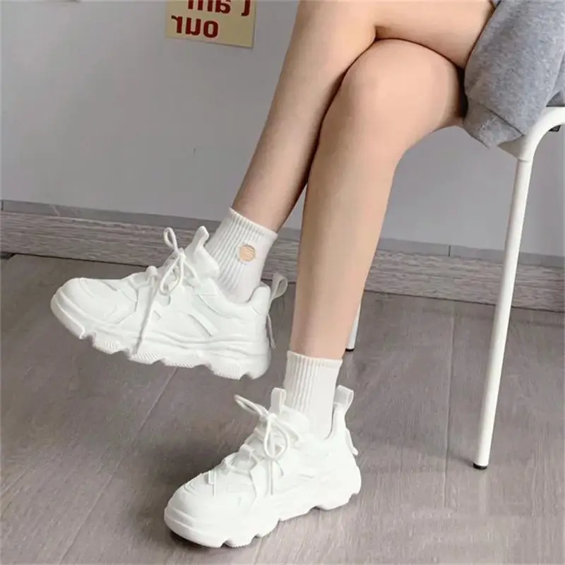 White Thick Casual Shoes for Women 2023 - Image 4